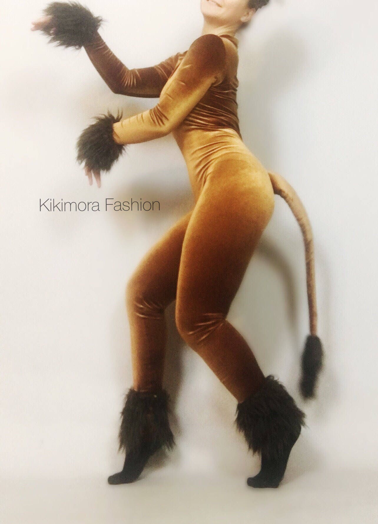 Wizard of Oz, Lion Costume, Beautiful Velvet Jumpsuit, Dance Costume for Women or Men, Contortion Bodysuit, Exotic Dancewear
