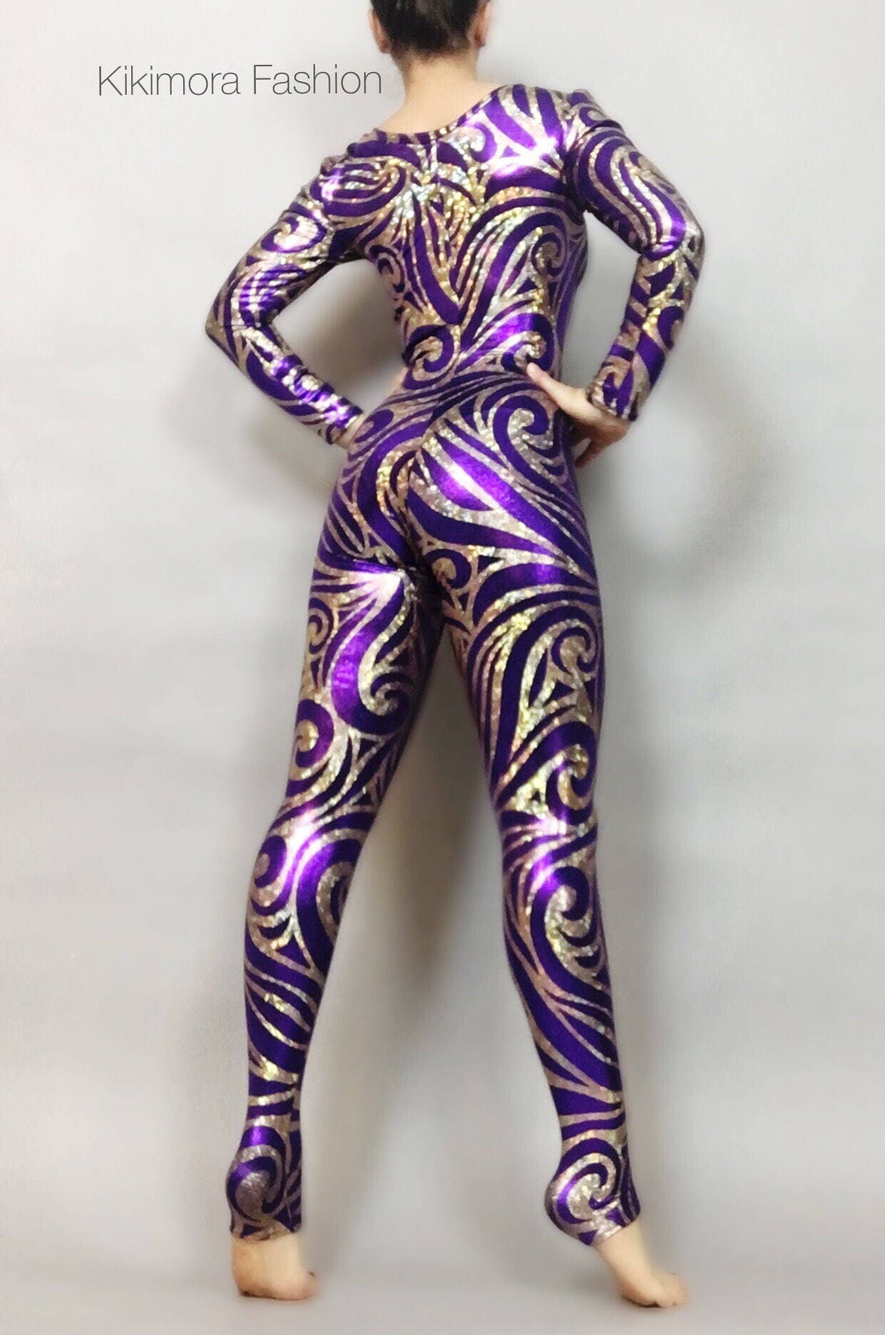 Shiny Spandex catsuit, gymnastic leotard,exotic dance wear, trending now, dance competition, aerialist costume.