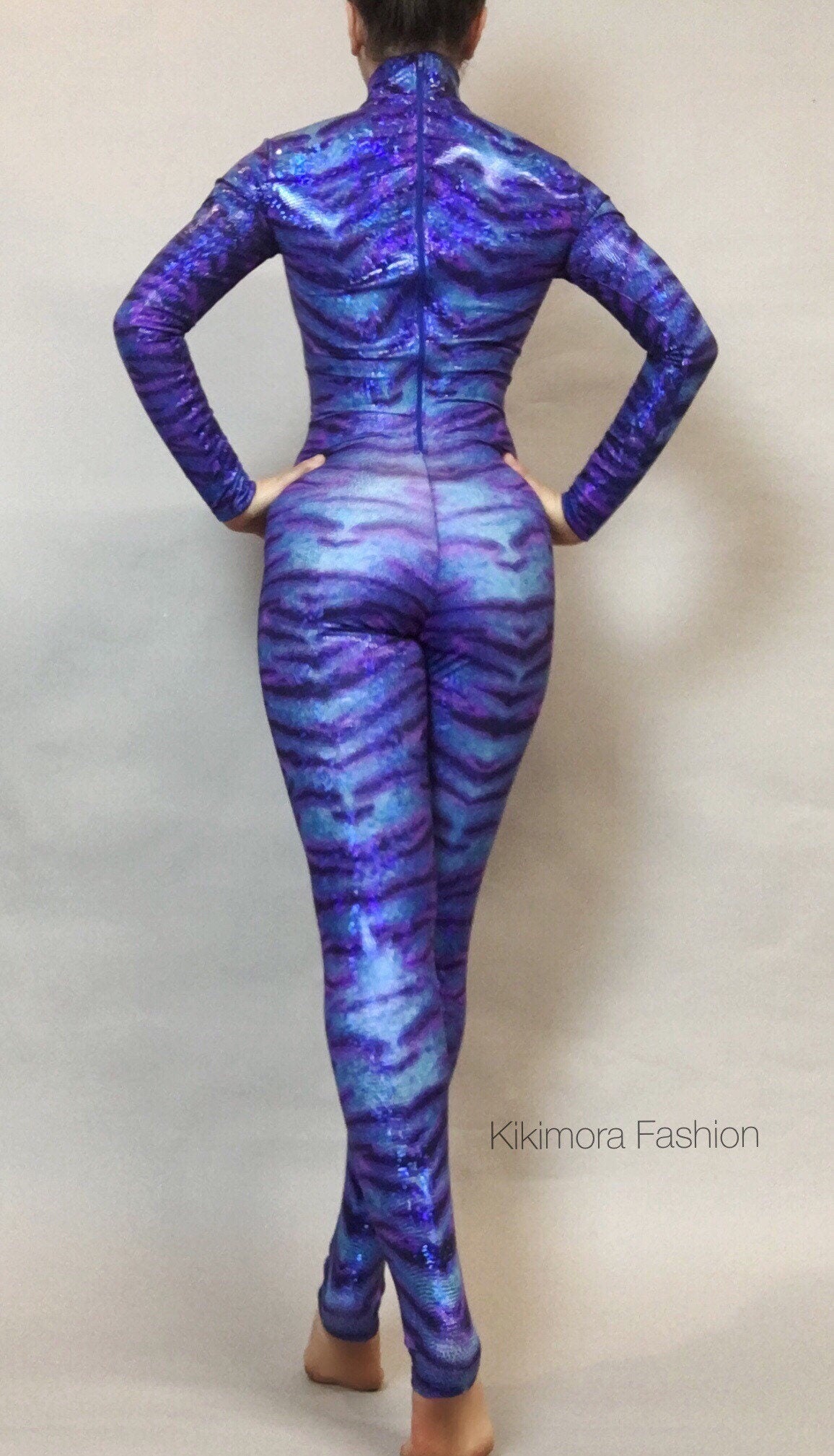 Avatar Blue. Catsuit bodysuit costume for Halloween , dancers, circus performers .