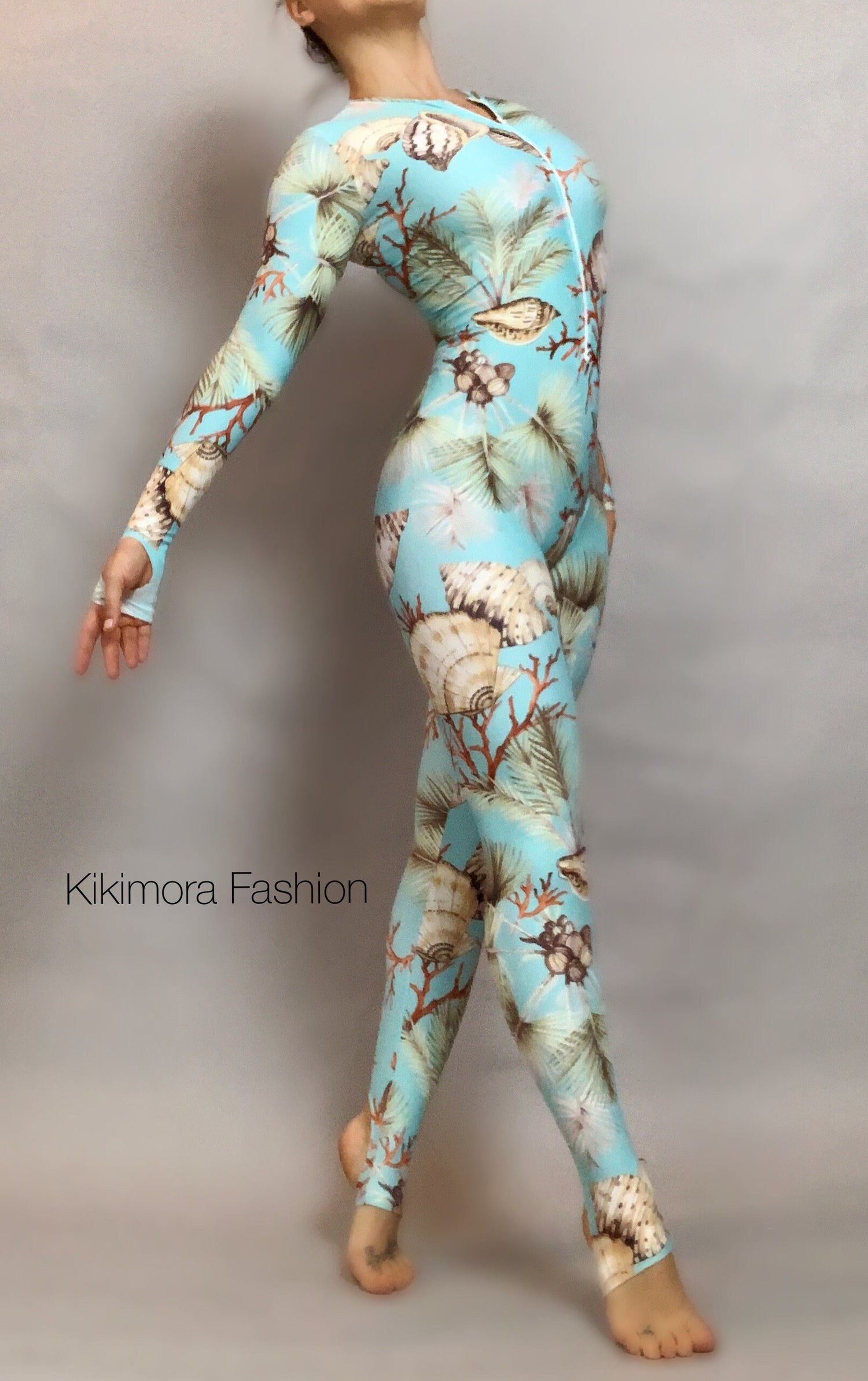 Under the Sea Outfit, Beautiful Seashell Bodysuit for Women, Activewear, Wetsuit, Mermaid Costume, New Trend Made in USA