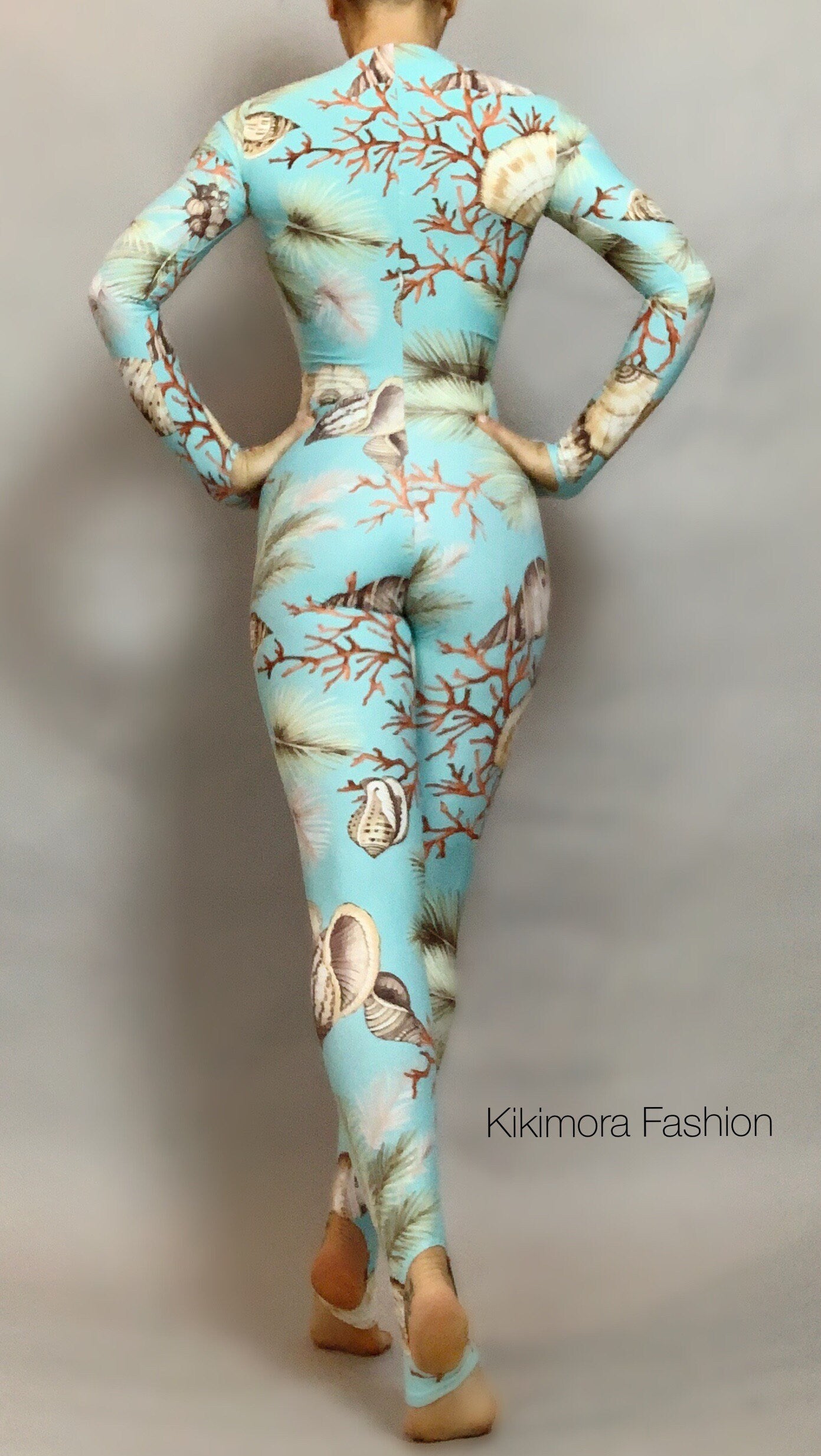 Under the Sea Outfit, Beautiful Seashell Bodysuit for Women, Activewear, Wetsuit, Mermaid Costume, New Trend Made in USA