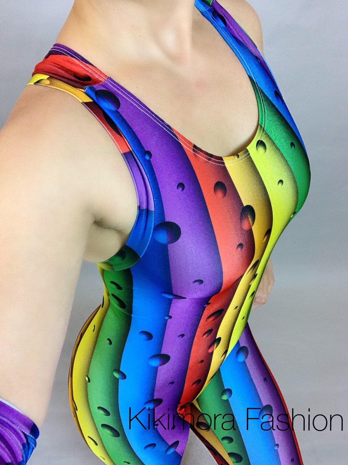 Circus Party Outfit, Contortion Outfit, Catsuit for Gymnast, Clown Dance Costume, Trending Now, Festival Fashion, Lgbtq Rainbow