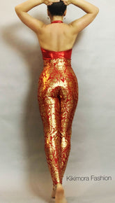 Spandex catsuit, beautiful Open back, Bodysuit for Woman or man, Good for gymnastics party, Dance, Gift for her.