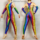 Circus Party Outfit, Contortion Outfit, Catsuit for Gymnast, Clown Dance Costume, Trending Now, Festival Fashion, Lgbtq Rainbow