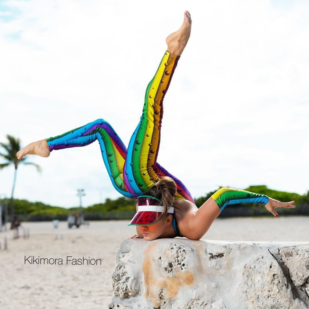 Circus Party Outfit, Contortion Outfit, Catsuit for Gymnast, Clown Dance Costume, Trending Now, Festival Fashion, Lgbtq Rainbow