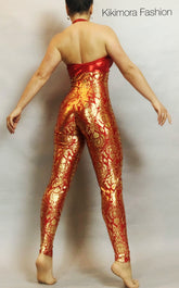 Spandex catsuit, beautiful Open back, Bodysuit for Woman or man, Good for gymnastics party, Dance, Gift for her.