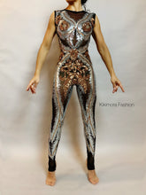 Sheer Catsuit, Sequins Jumpsuit, Circus Costume, Dancewear, Gogo Outfit, Contortionist Unitard, Aerial Gifts