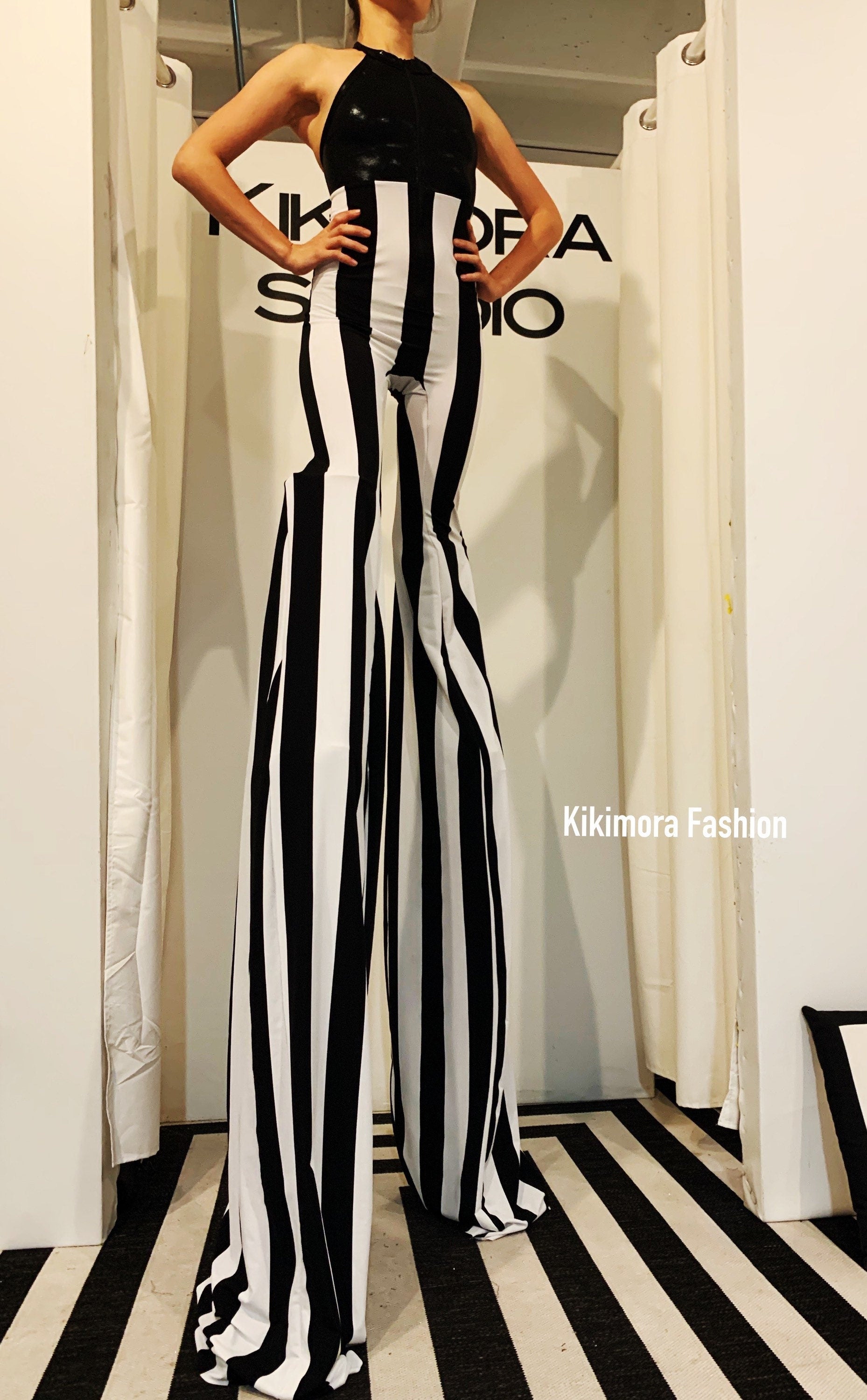 Stilts Costume, Stripe Legs, Stilt Walkers, Circus Performers Jumpsuit