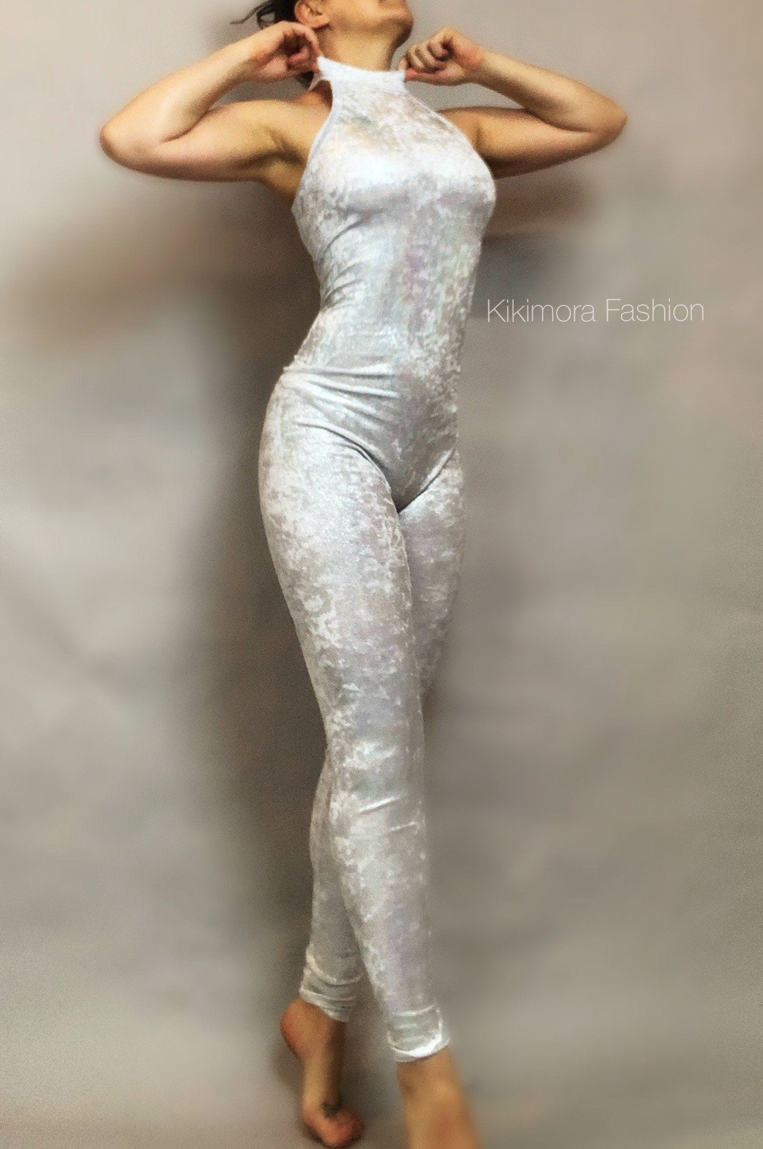 Pearl velvet- catsuit, jumpsuit costume for aerialists, contortionist dancers circus performers, trending now, exotic dance wear