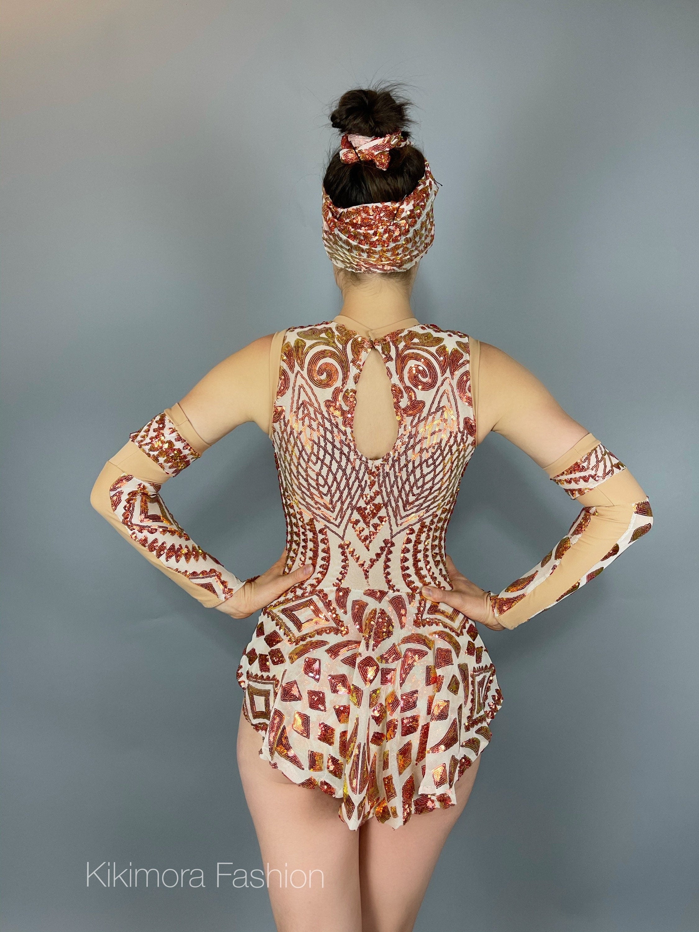 Sequin Leotard, Beautiful Wedding Bodysuit or Dazzling Showgirl Outfit, Custom Gown for Aerialist, Contortionist