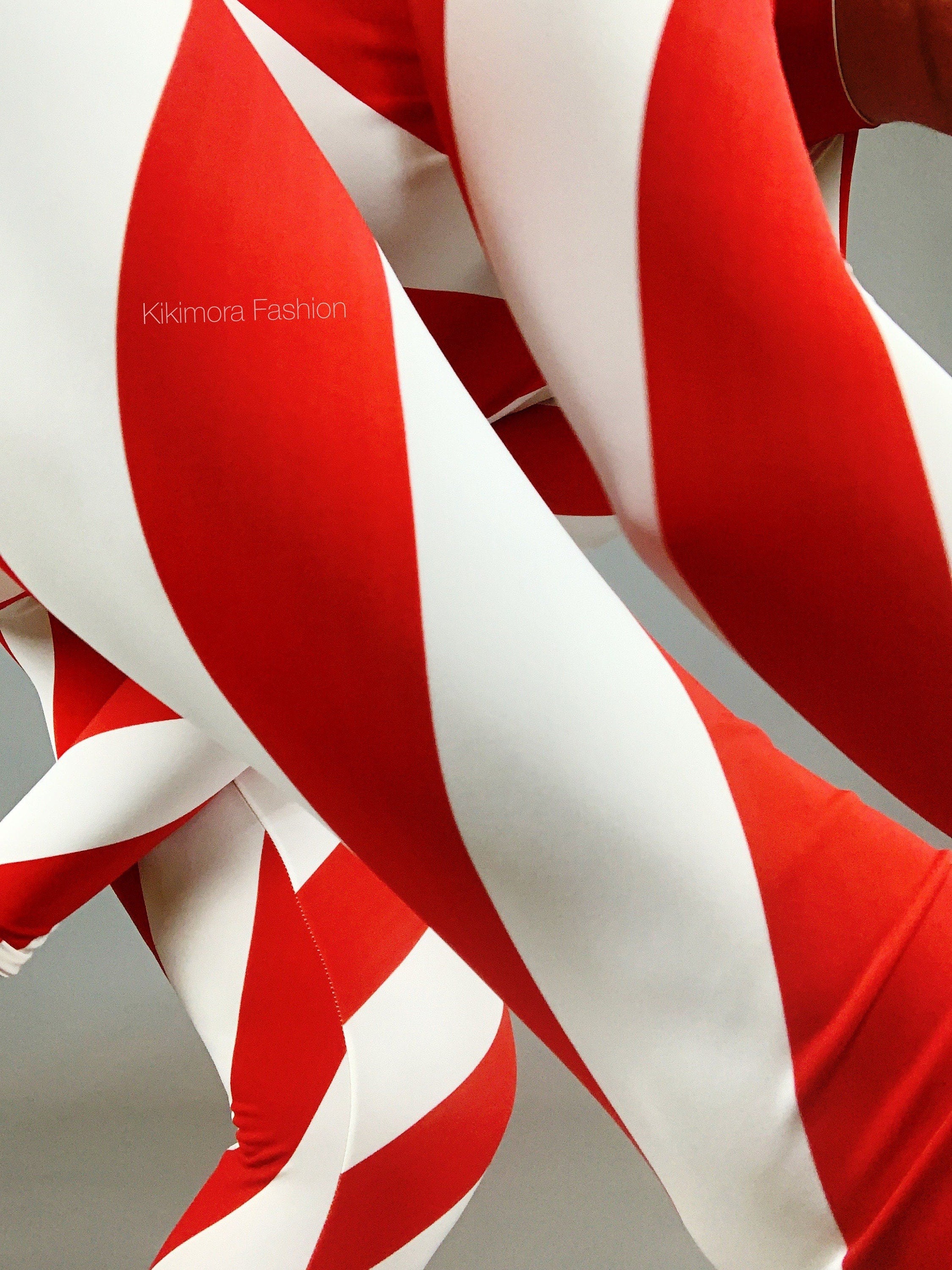 Candy Cane Bodysuit, Turtleneck, Full Sleeves