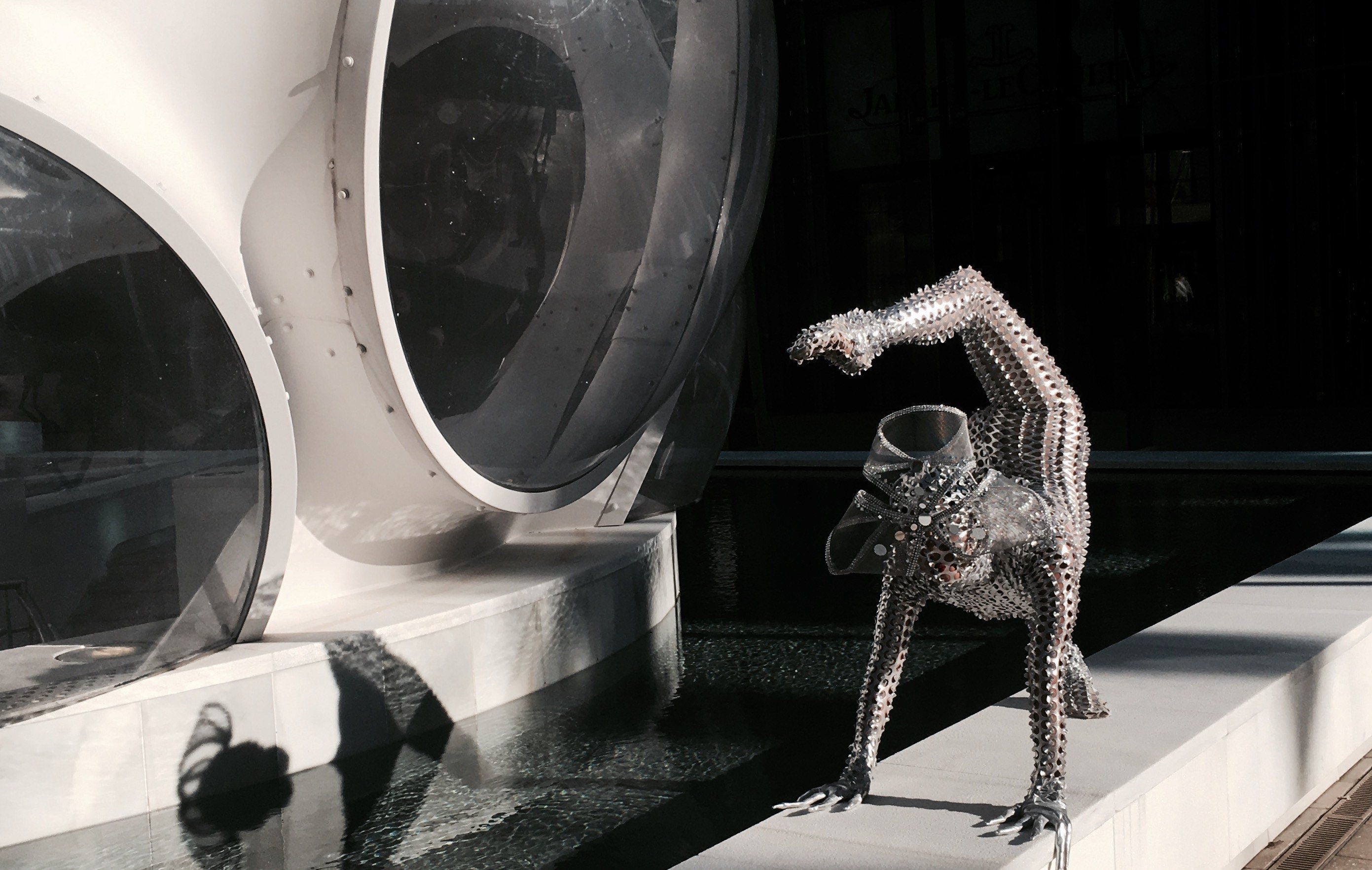 Silver robot costume, bodysuit for woman or man, exotic dance wear, futuristic clothing