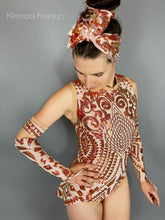 Beautiful Aerialist Costume, Pole Dancewear, Sequin Bodysuit for Women or Men, Showgirl Leotard, Made in USA, Personalized Dressing Gown
