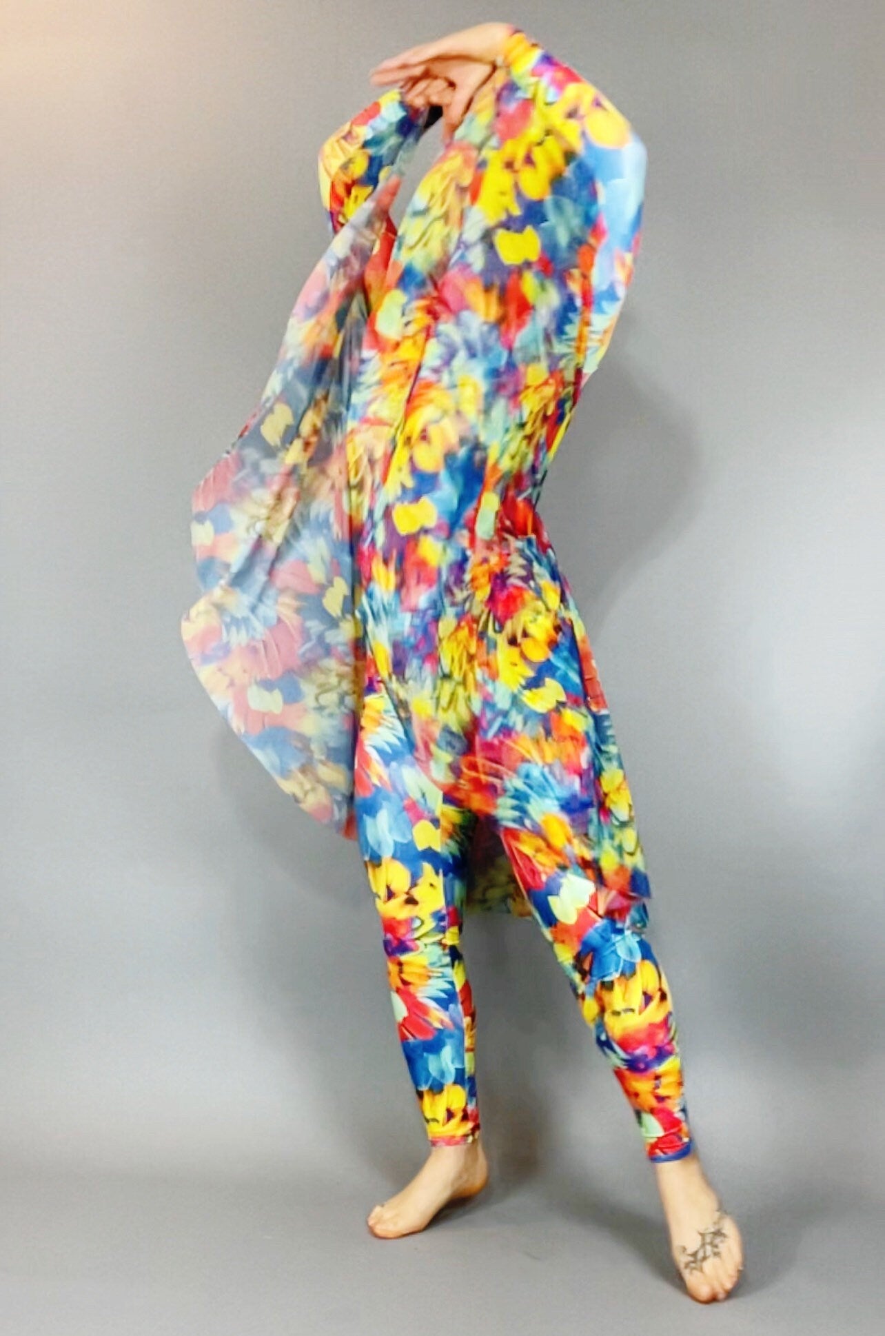 Bodysuit for Women or Men, Made by Measure, Bird Wings, Spandex Catsuit, Dancewear