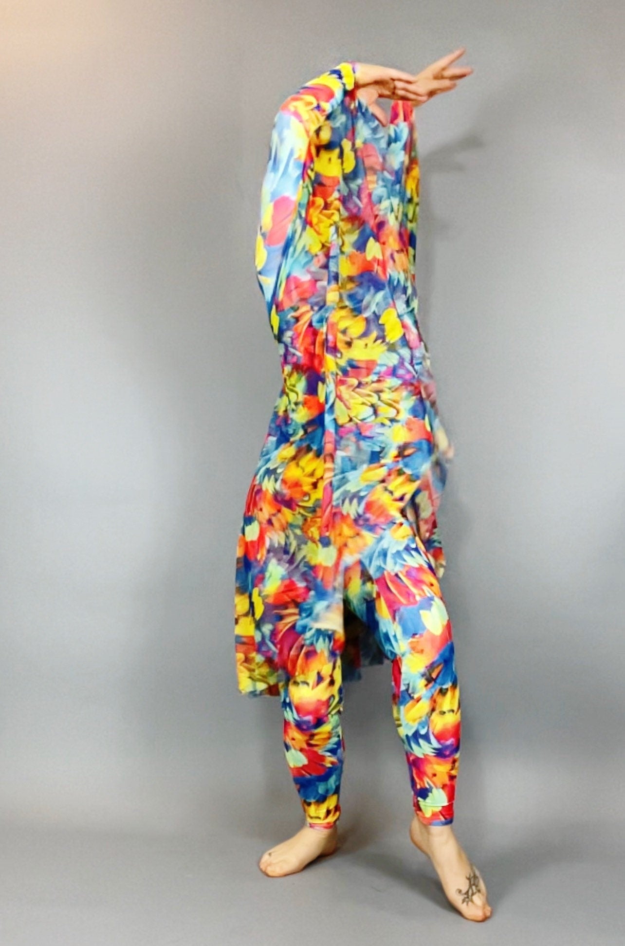 Bodysuit for Women or Men, Made by Measure, Bird Wings, Spandex Catsuit, Dancewear
