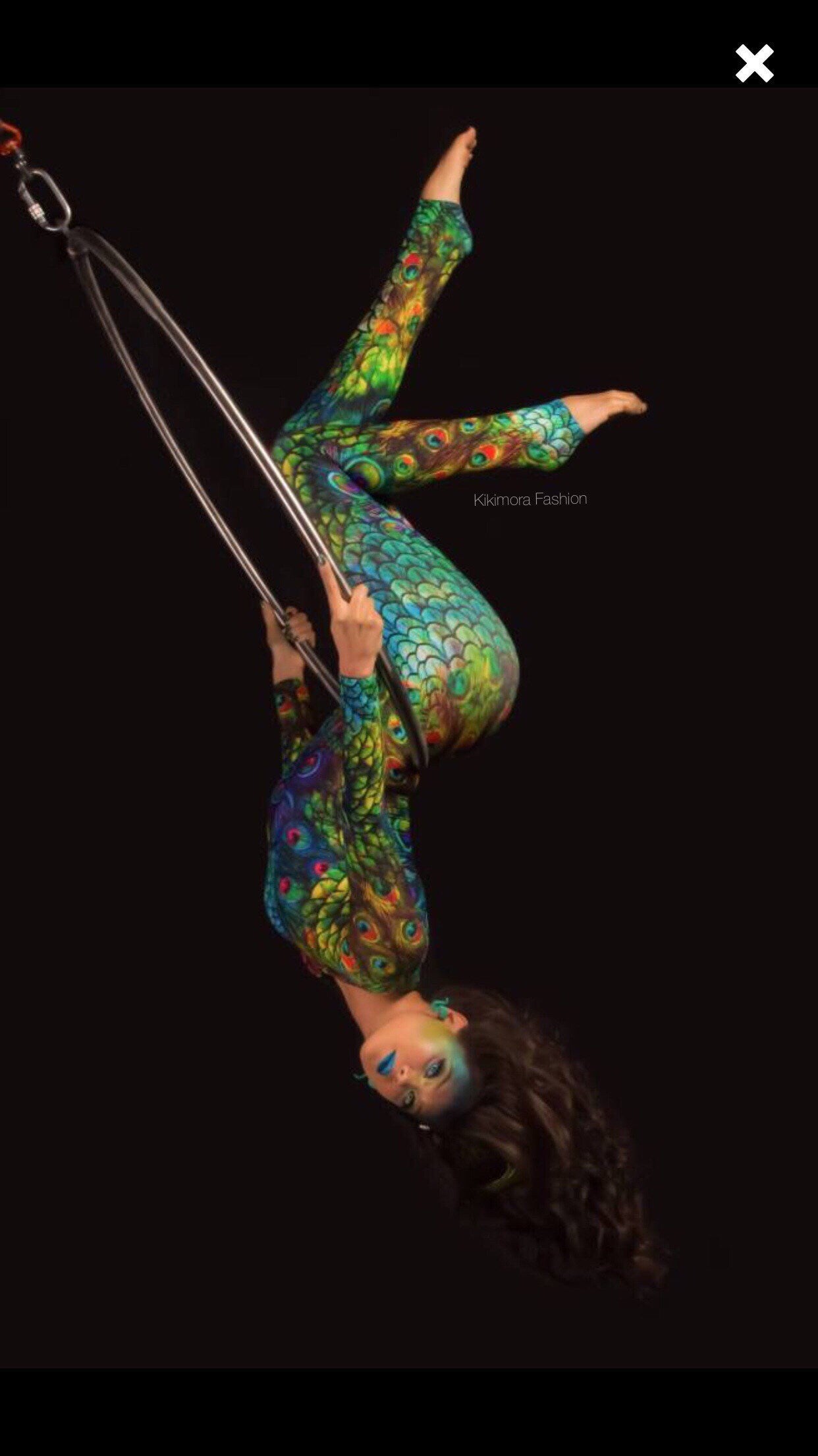 Peacock Print Spandex Catsuit, Contortionist unitard, Aerialist costume, Exotic Dance wear, Made by Measure, Limited edition