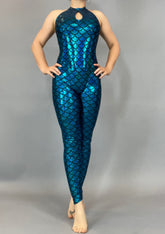 Mermaid Spandex Unitard: Exotic Dance, Yoga, Aerialist Costume - Custom Fit Catsuit for Performance