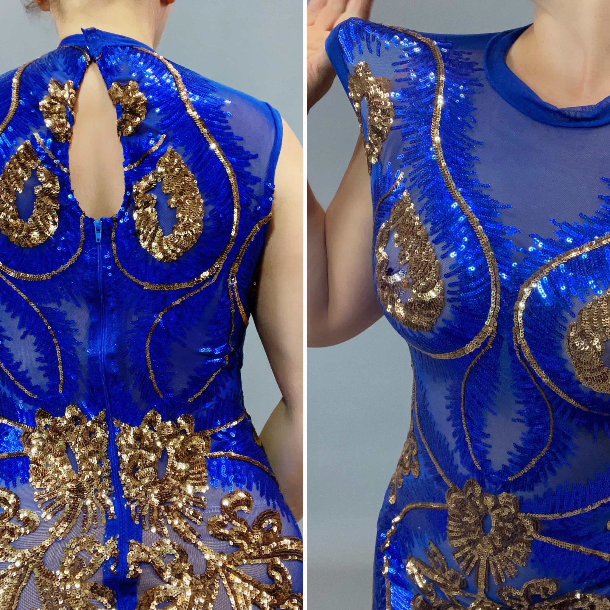Sheer Catsuit, Sequins Jumpsuit, Circus Costume, Dancewear, Gogo Outfit, Contortionist Unitard, Aerial Gifts
