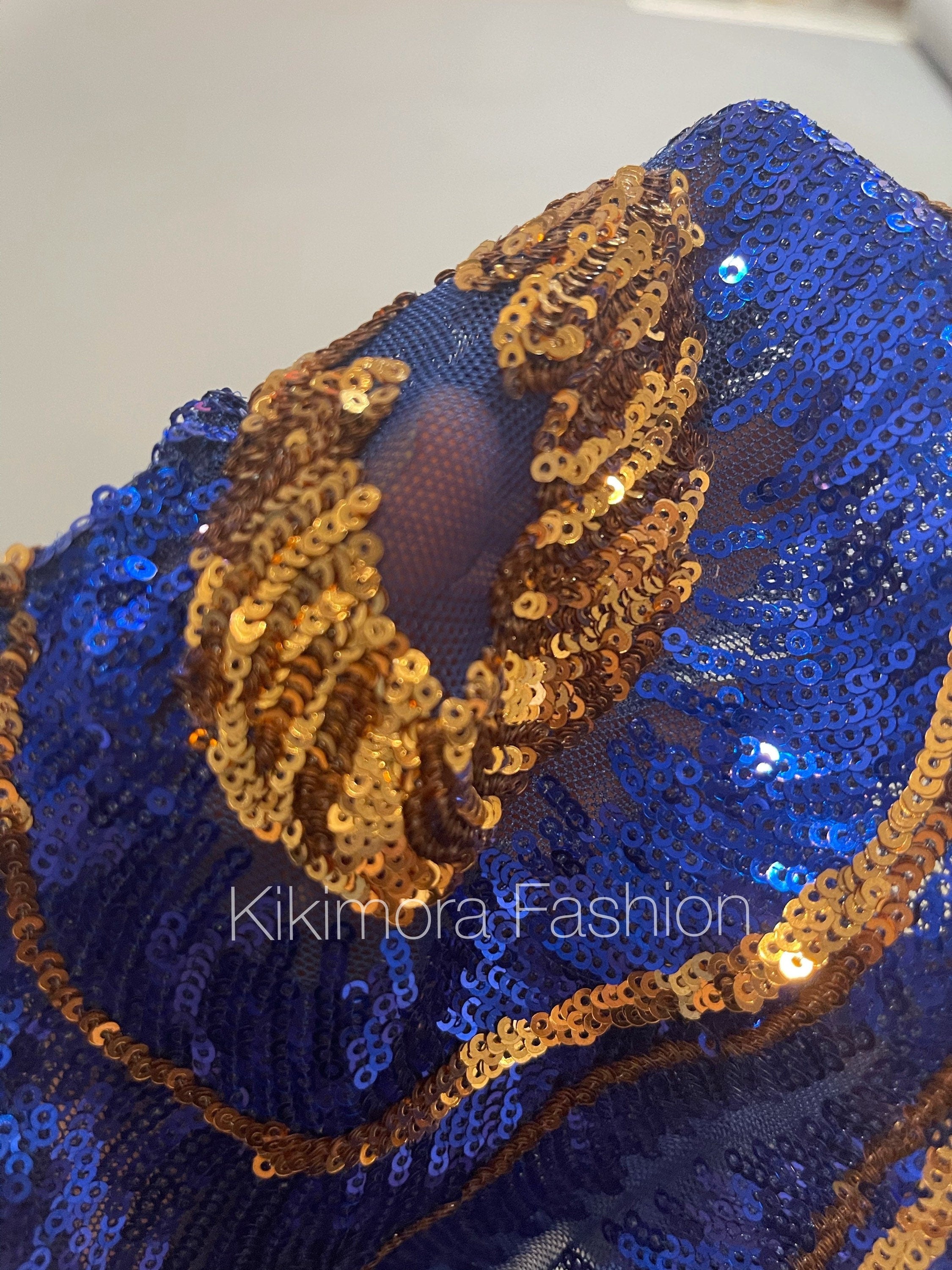 Bright Blue Sequin Catsuit for Dance, Gymnastics, Bridal, Circus, and More
