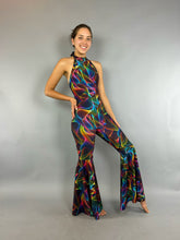 Rave Jumpsuit, Bellbottom onesie, Disco costume, Party outfit, Festival Fashion. Trending now, EDM outfit, go go dance outfit.