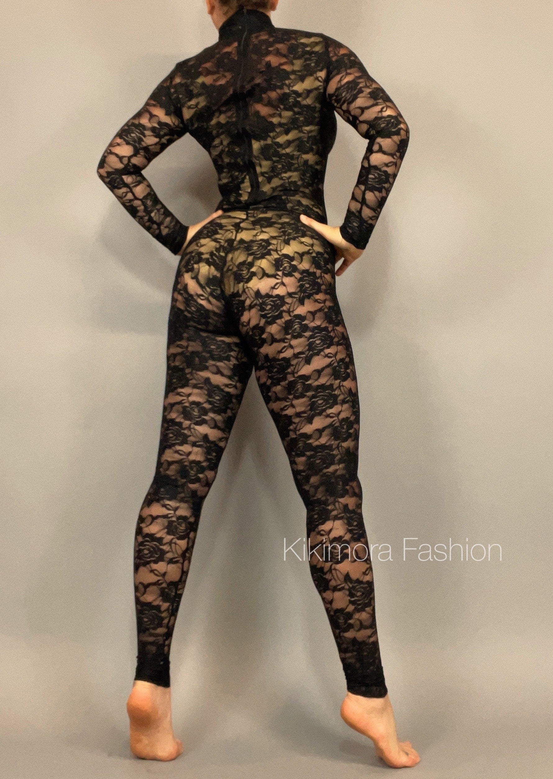Sheer bodysuit, Beautiful Lace Catsuit, trending now, Exotic Dance wear.