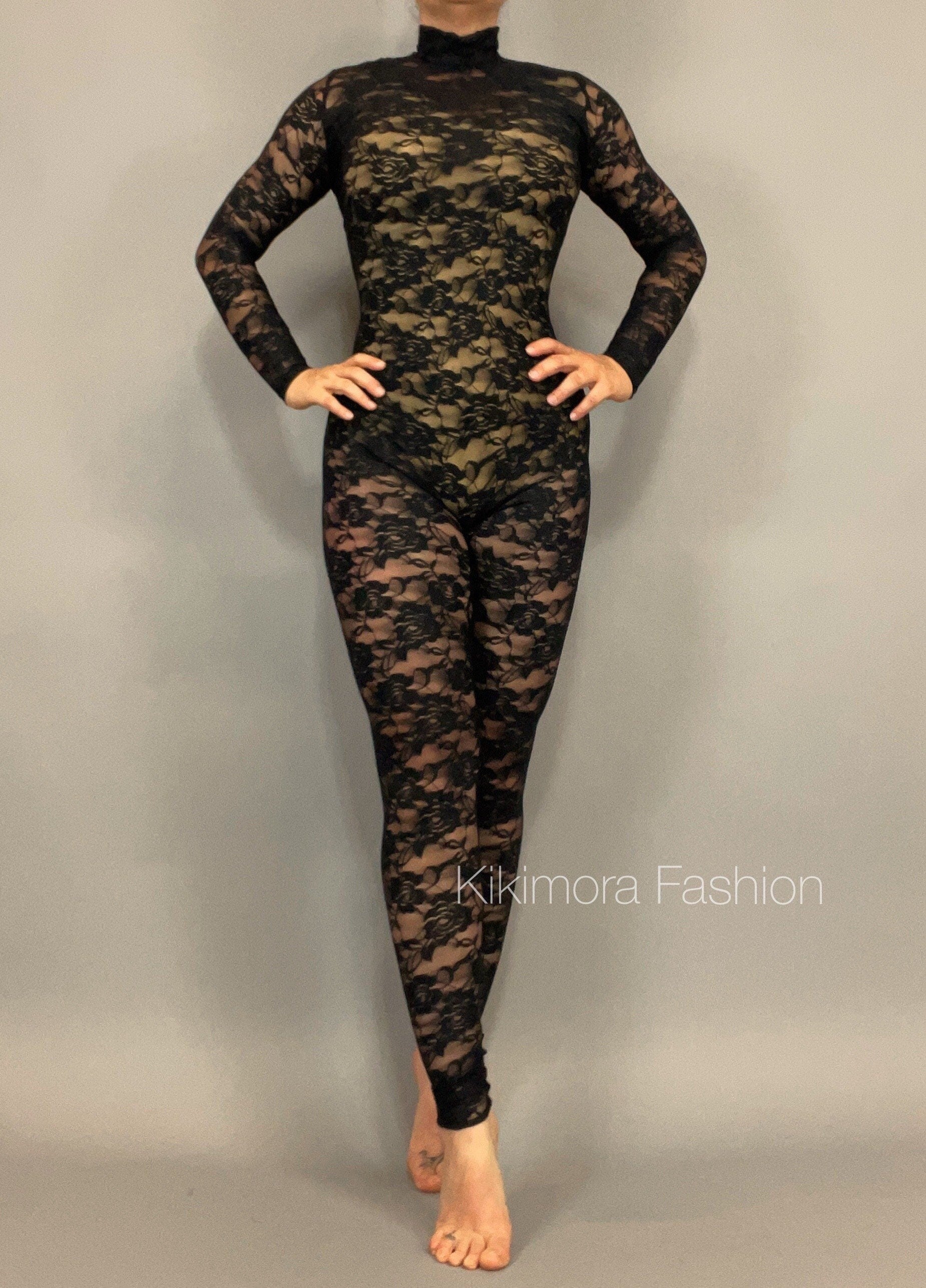 Sheer bodysuit, Beautiful Lace Catsuit, trending now, Exotic Dance wear.