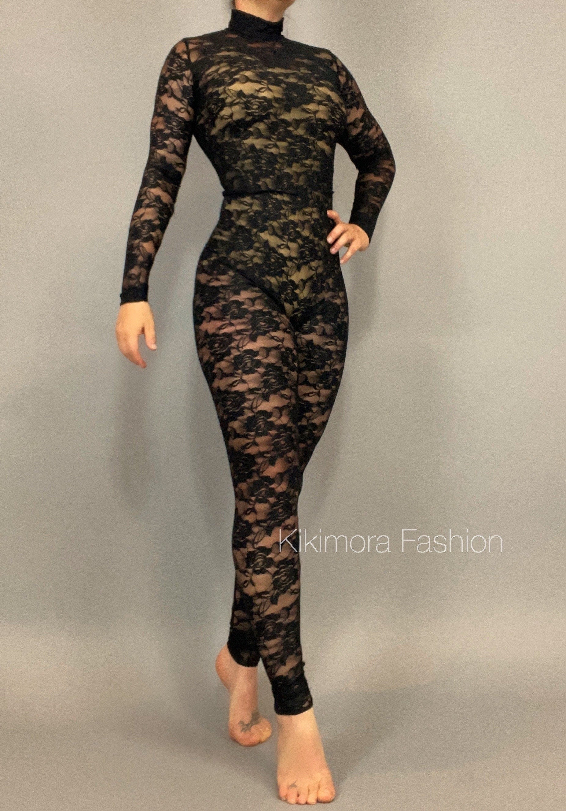 Sheer bodysuit, Beautiful Lace Catsuit, trending now, Exotic Dance wear.