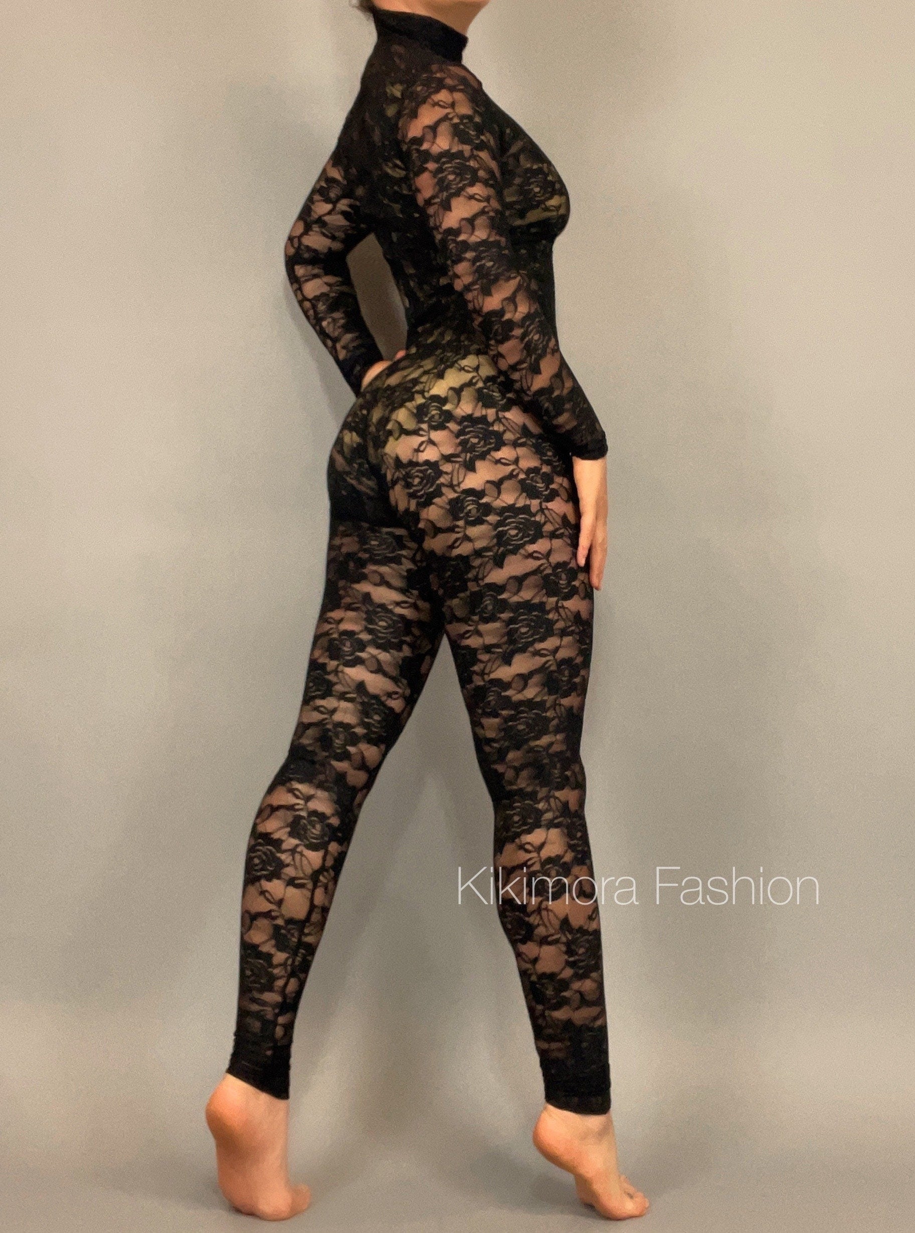 Sheer bodysuit, Beautiful Lace Catsuit, trending now, Exotic Dance wear.