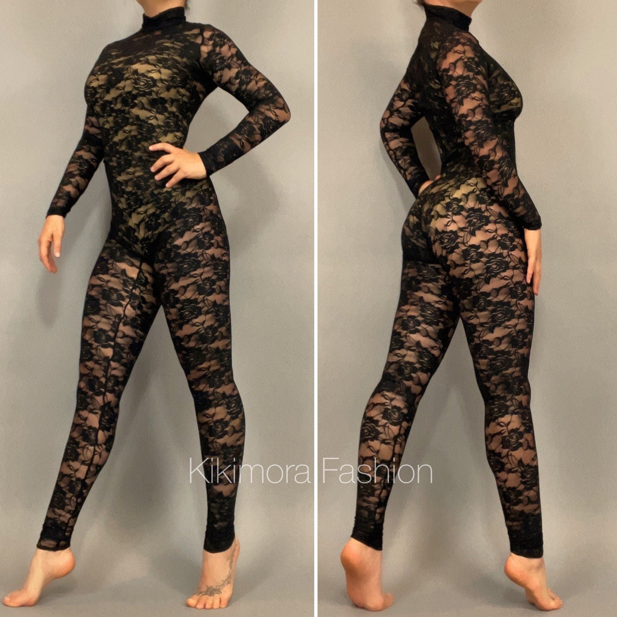 Sheer bodysuit, Beautiful Lace Catsuit, trending now, Exotic Dance wear.