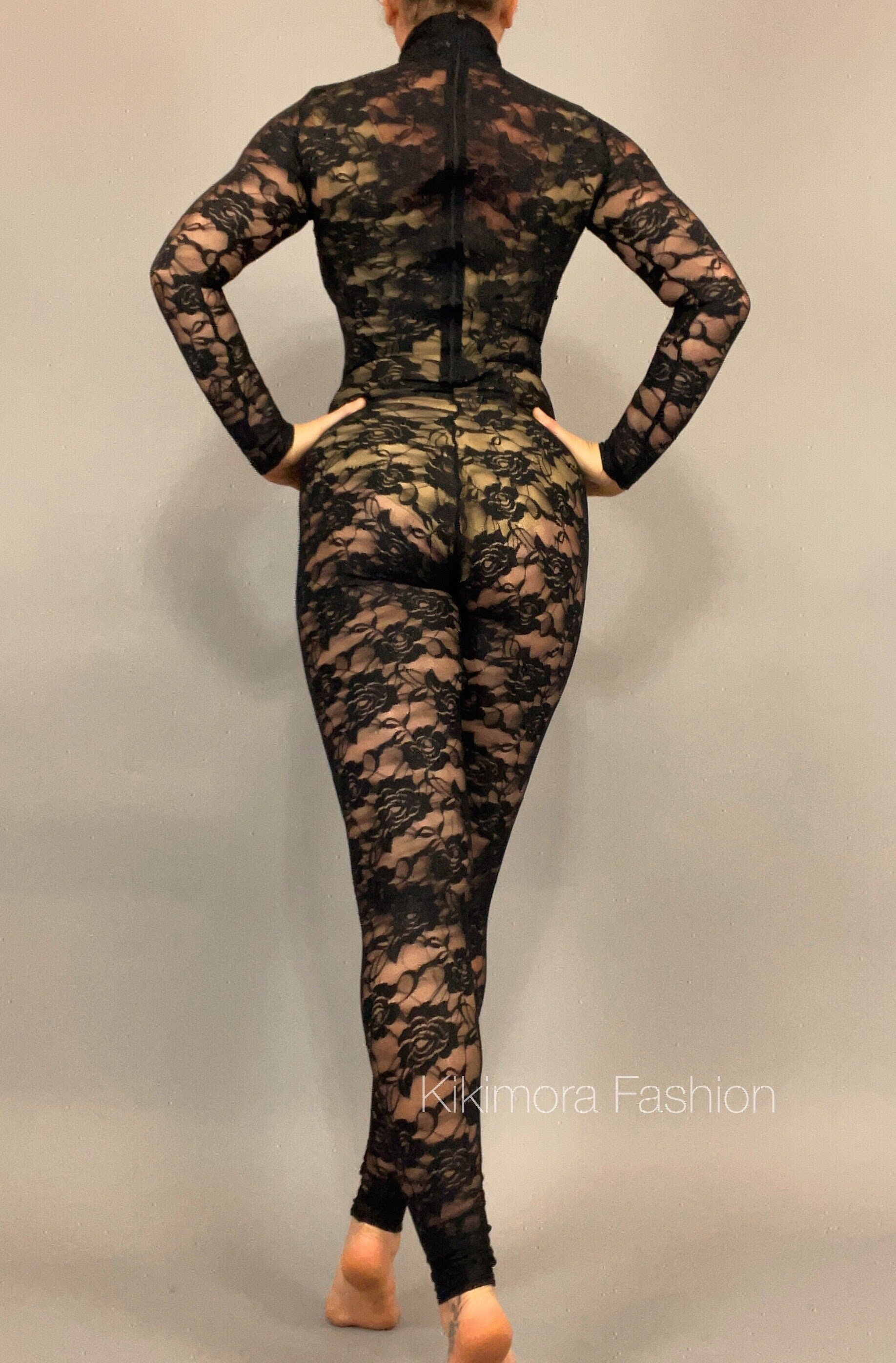 Sheer bodysuit, Beautiful Lace Catsuit, trending now, Exotic Dance wear.
