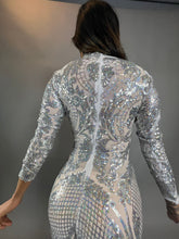 Showgirl Costume, Beautiful Sequins Bodysuit, Jumpsuit for Gymnastics, Stage Wear, Exotic Dance Wear, Trending Now