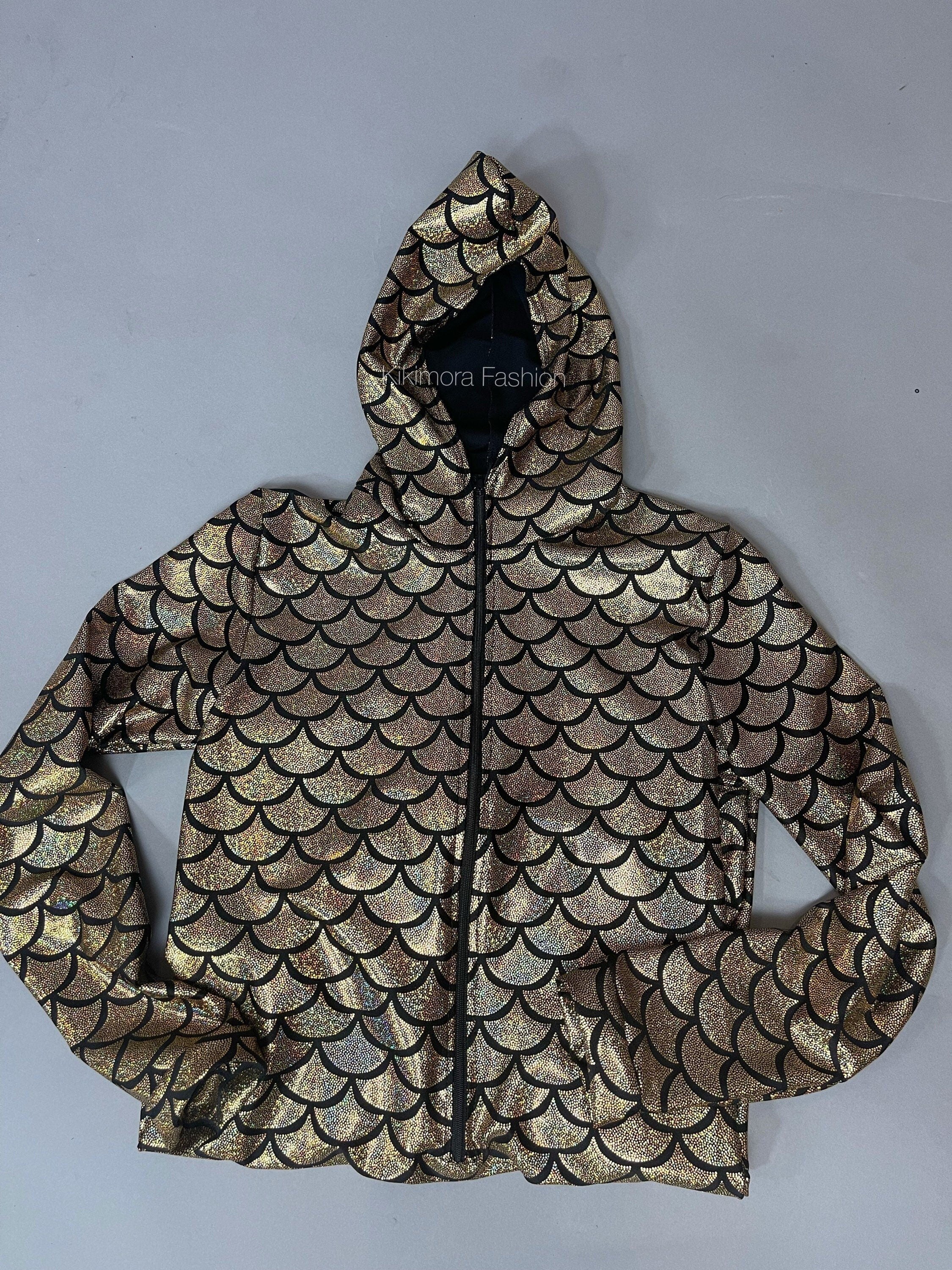 Mermaid Catsuit, Hoodie, Under the Sea Outfit, Bodysuit for Women or Men, Spandex Jumpsuit, Exotic Dancewear