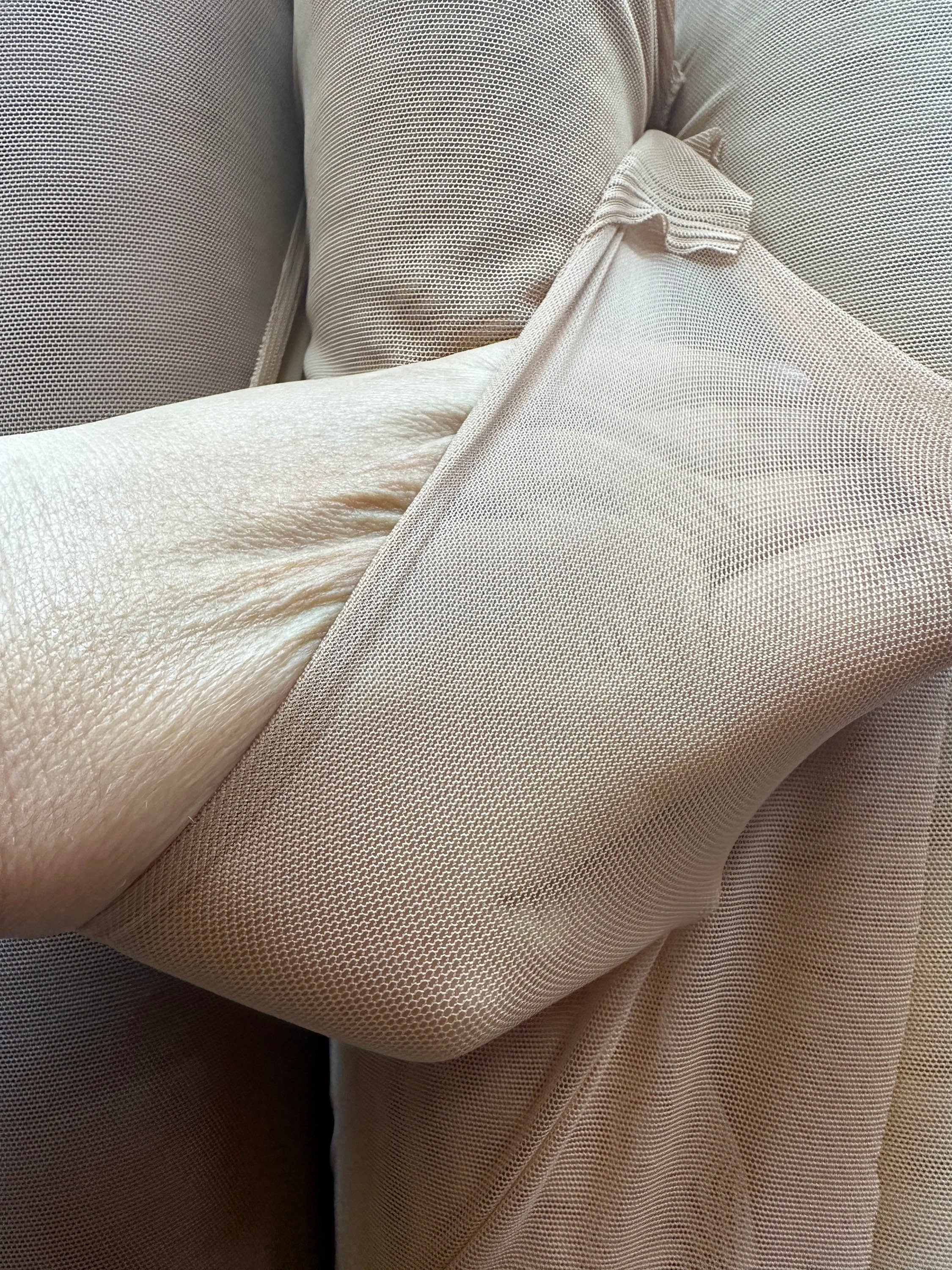 Sheer Nude Catsuit Bodysuit, Full Sleeves, Turtleneck