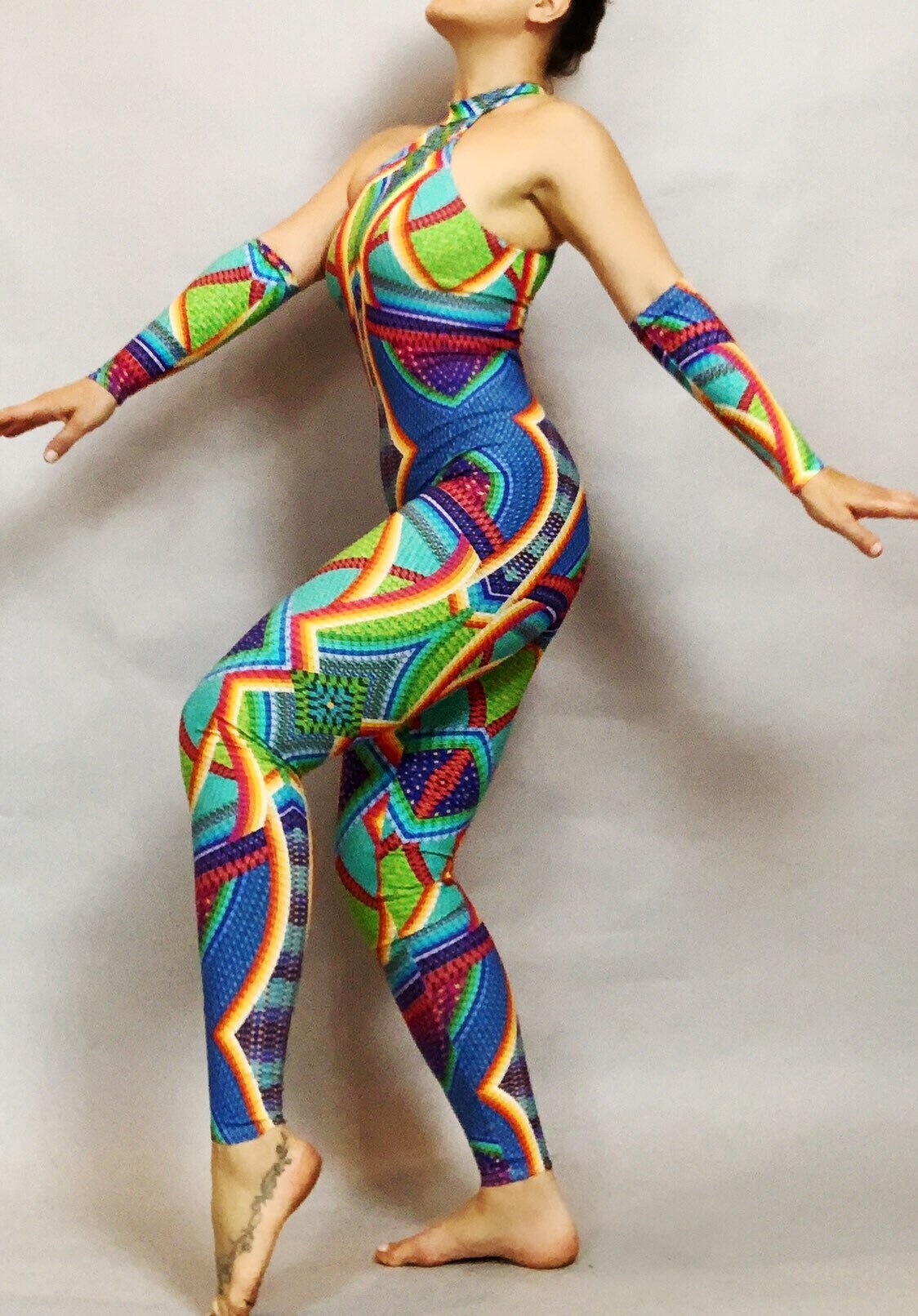 Cirque Costume for Gymnastics, Dance, Aerial, Trapeze Circus Shows