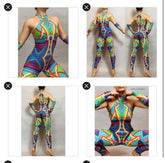 Cirque Costume for Gymnastics, Dance, Aerial, Trapeze Circus Shows