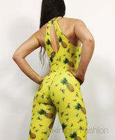 Pineapple Print, Beautiful Catsuit, Trending Now, Summer Vibes, Exotic Dancewear, Festival Fashion