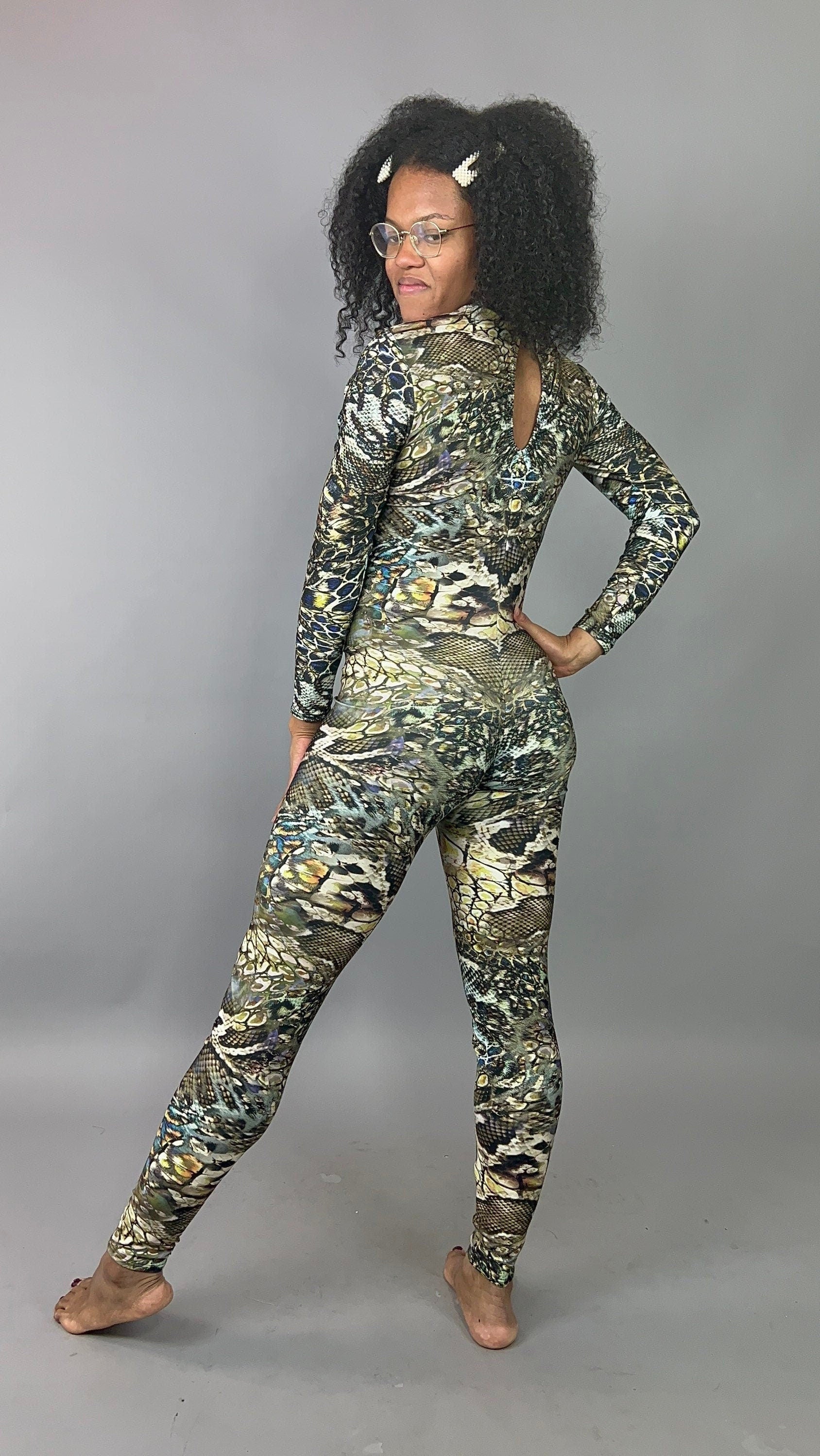 Snake Costume for Gymnastic, Yoga Wear, Exotic Dancewear and Water Sports, Trending Now, Dive Suit