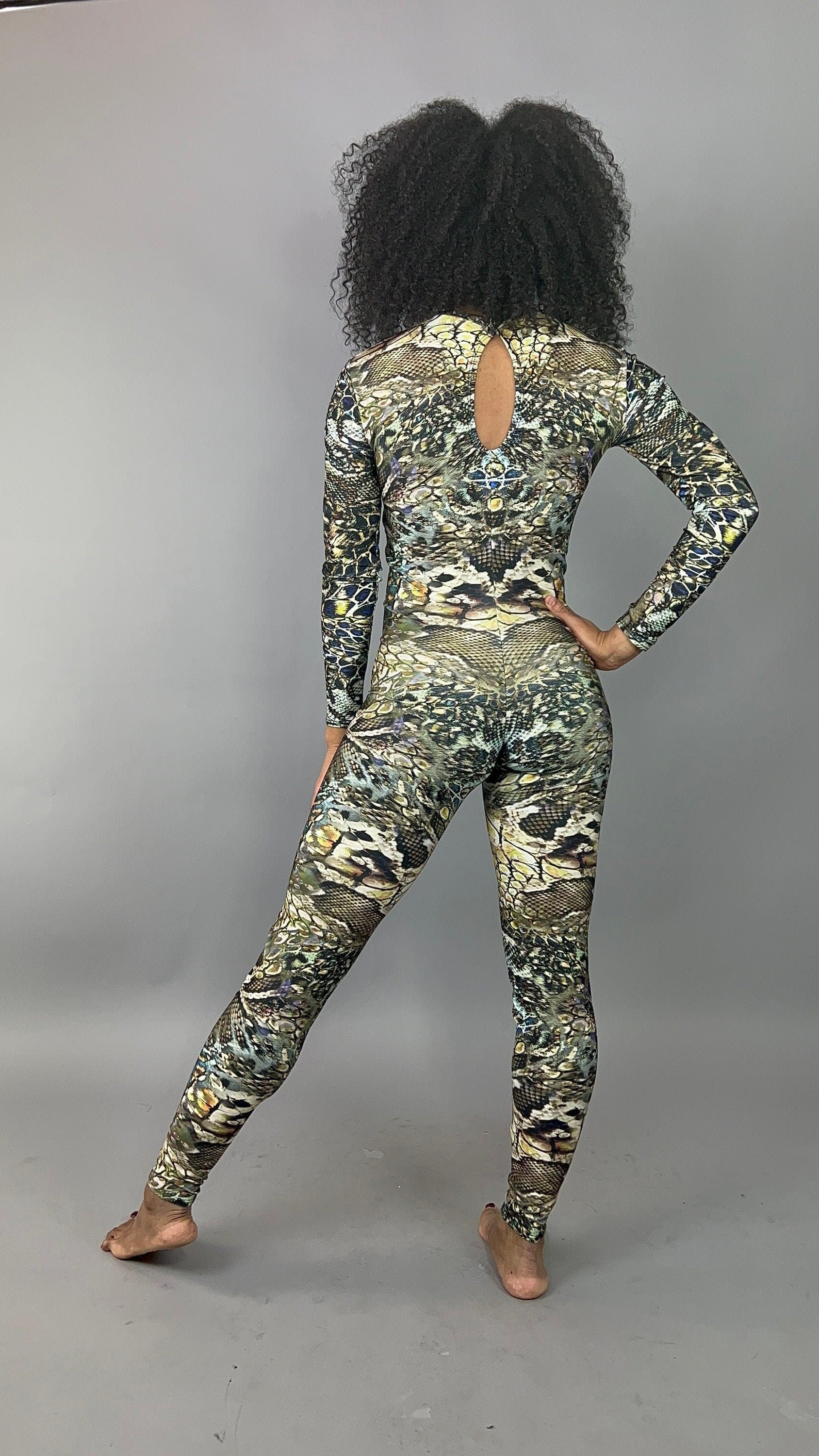 Snake Costume for Gymnastic, Yoga Wear, Exotic Dancewear and Water Sports, Trending Now, Dive Suit