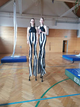 Stilts Costume, Stripe Legs, Stilt Walkers, Circus Performers Jumpsuit
