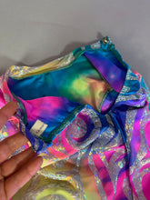 Rainbow Lycra Catsuit, Round Mock Neckline, Long Sleeves