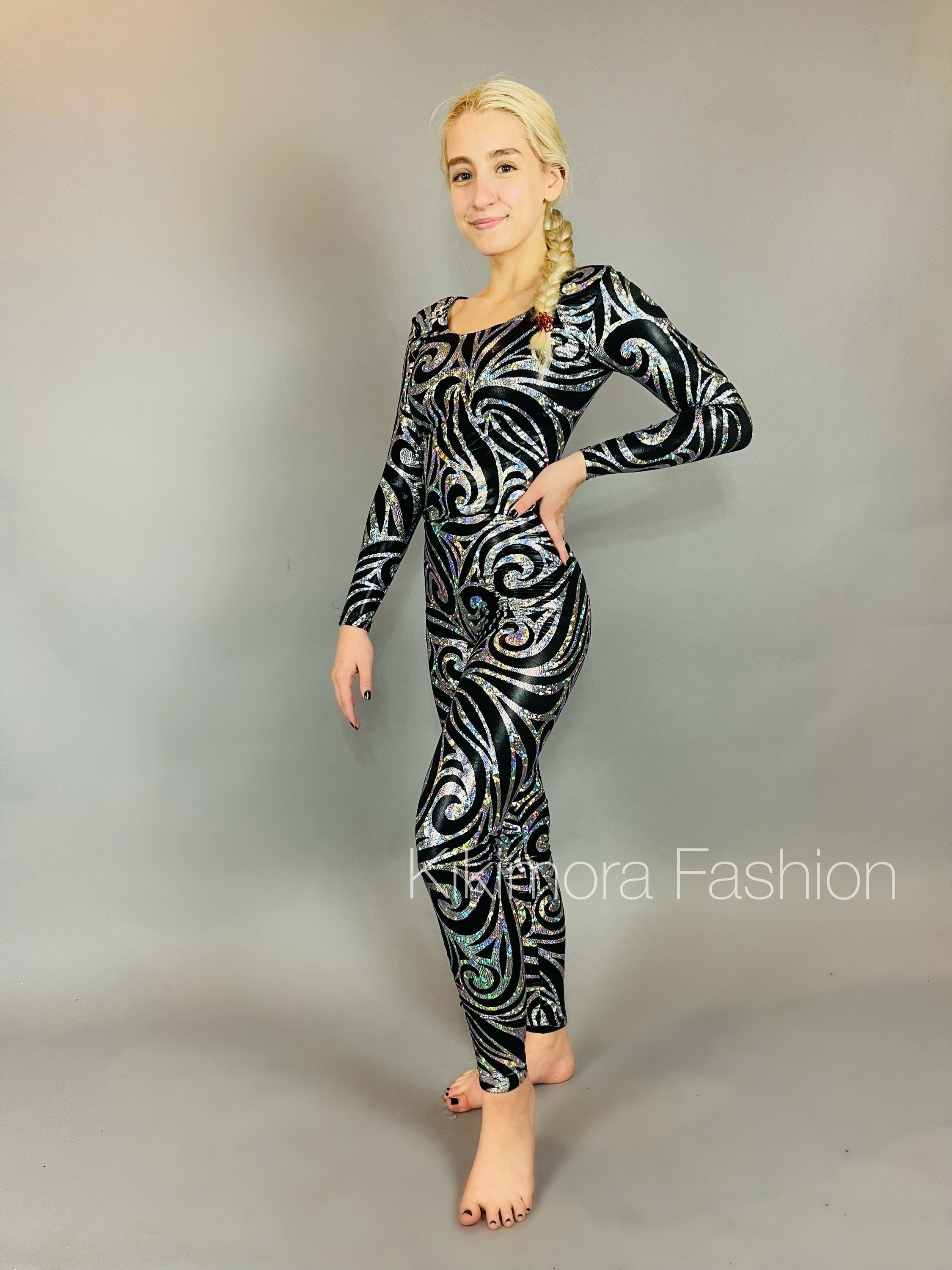 Gymnastic jumpsuit, Beautiful costume for Aerialist, Contortionist gift, Spandex bodysuit, Exotic Dancewear.