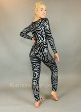 Gymnastic jumpsuit, Beautiful costume for Aerialist, Contortionist gift, Spandex bodysuit, Exotic Dancewear.