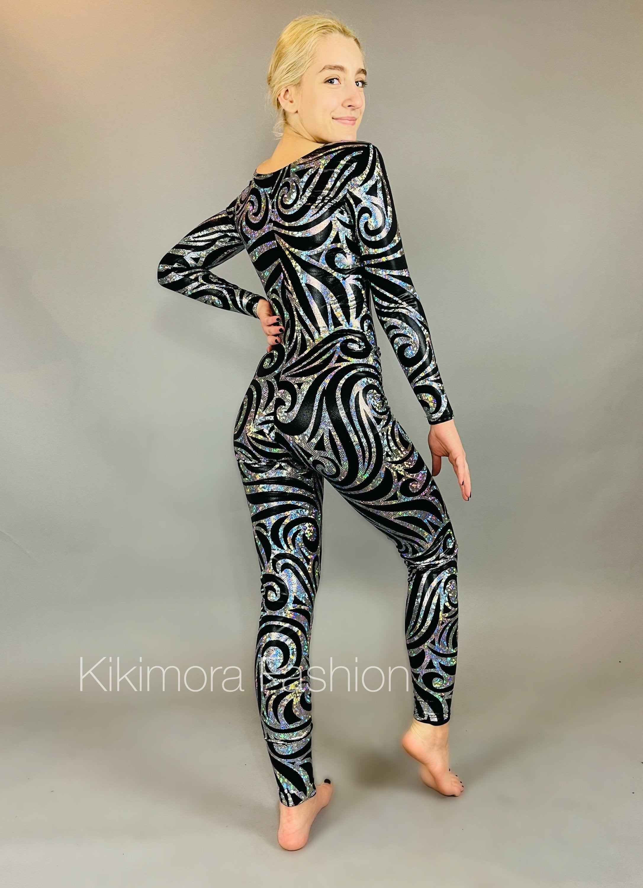 Gymnastic jumpsuit, Beautiful costume for Aerialist, Contortionist gift, Spandex bodysuit, Exotic Dancewear.