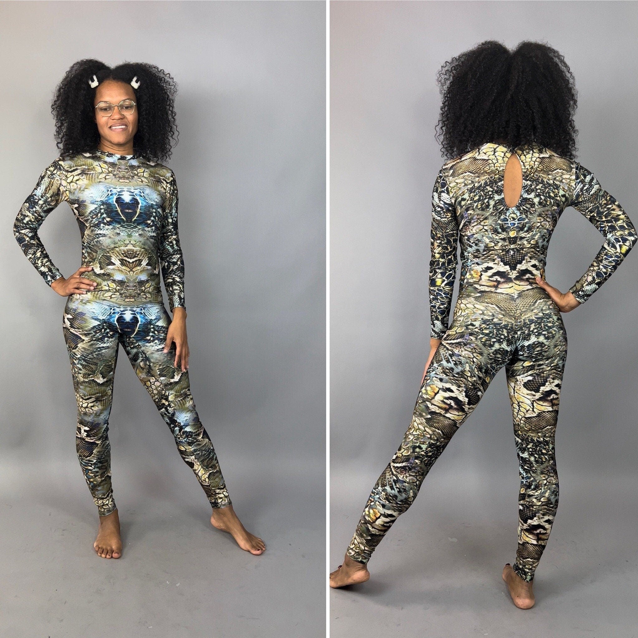 Snake Costume for Gymnastic, Yoga Wear, Exotic Dancewear and Water Sports, Trending Now, Dive Suit