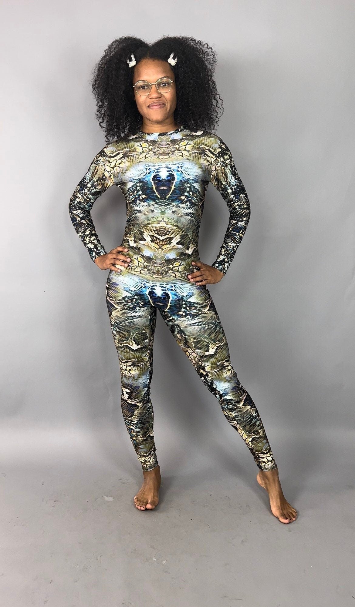 Snake Costume for Gymnastic, Yoga Wear, Exotic Dancewear and Water Sports, Trending Now, Dive Suit