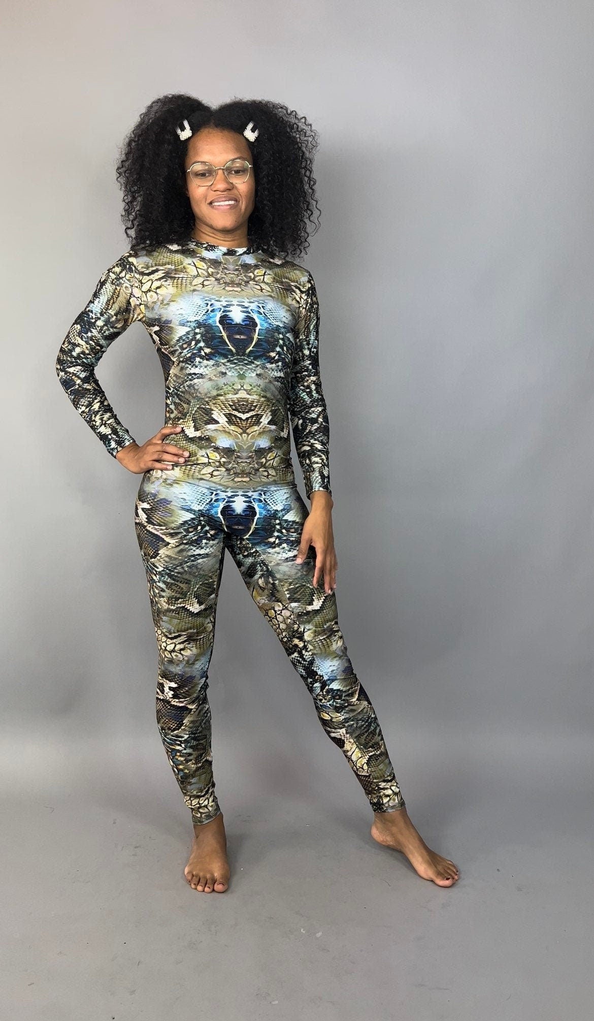 Snake Costume for Gymnastic, Yoga Wear, Exotic Dancewear and Water Sports, Trending Now, Dive Suit