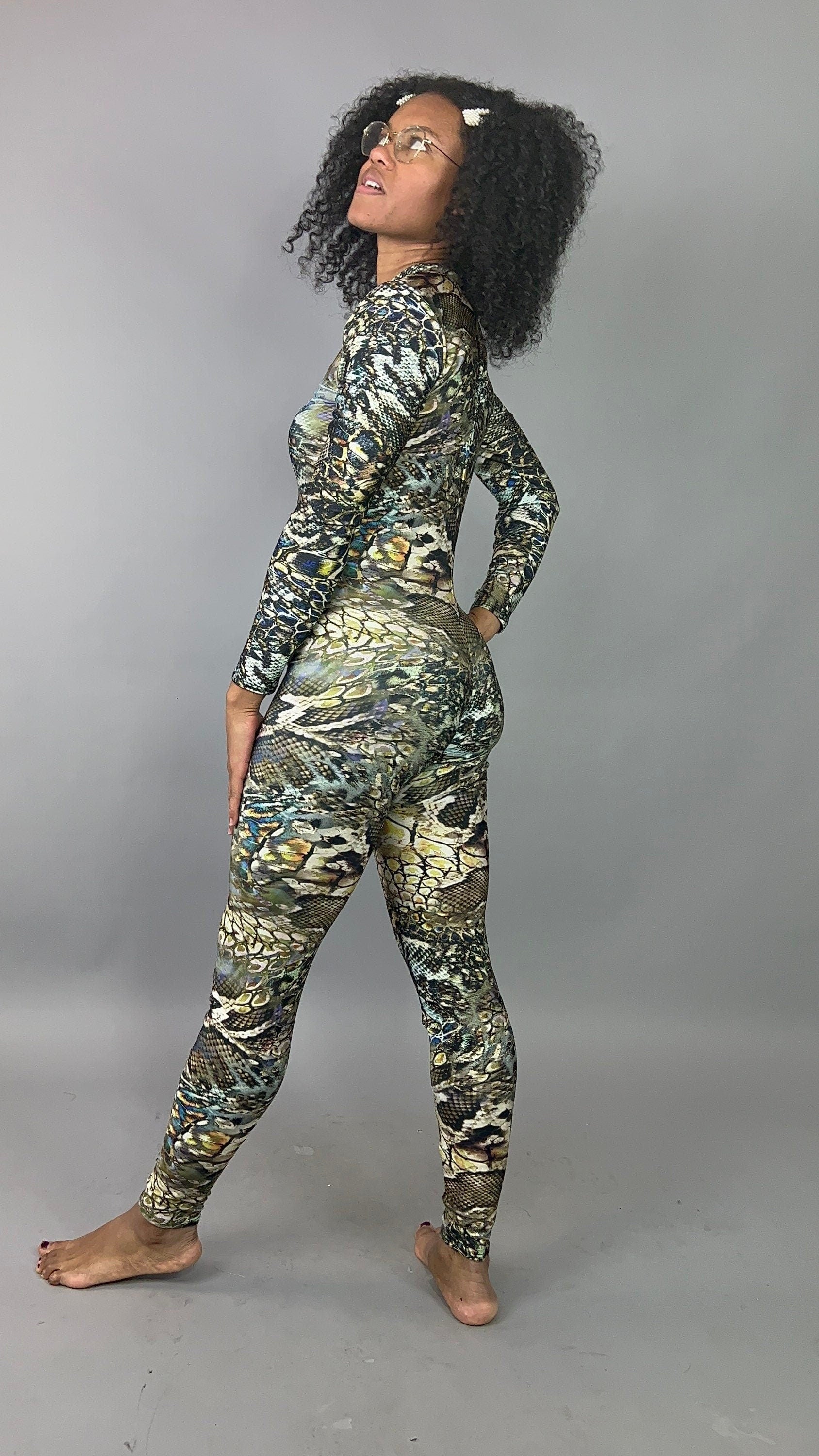 Snake Costume for Gymnastic, Yoga Wear, Exotic Dancewear and Water Sports, Trending Now, Dive Suit