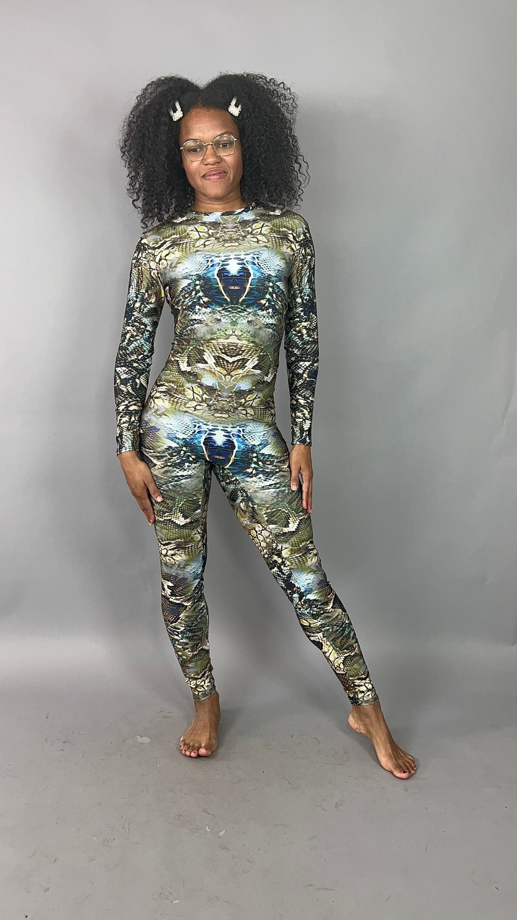 Snake Costume for Gymnastic, Yoga Wear, Exotic Dancewear and Water Sports, Trending Now, Dive Suit