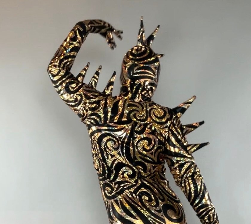 Shrug With Spikes, Futuristic Clothing, Trending Now, Festival Outfit, Exotic Dance Wear, Creature Costume, Rave Party, Club Outfit