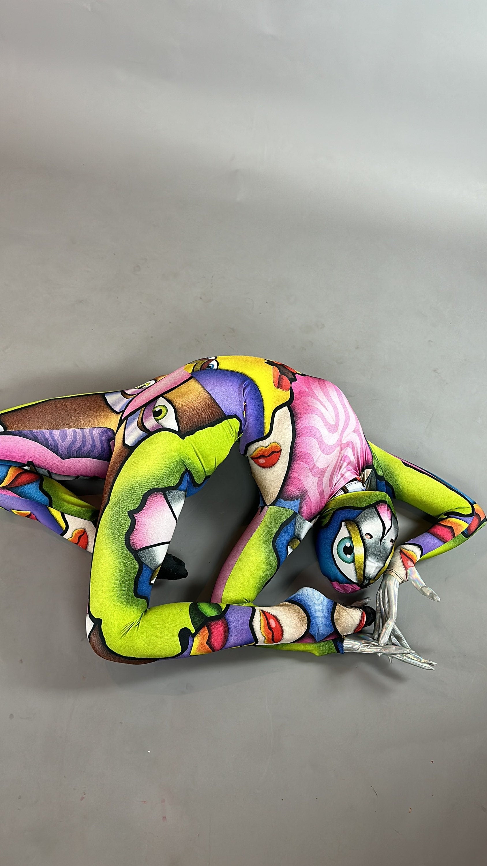 Artistic Bodysuit: Picasso-Inspired Costume for Dancers, Gymnasts, Aerialists - Unisex Performance Wear